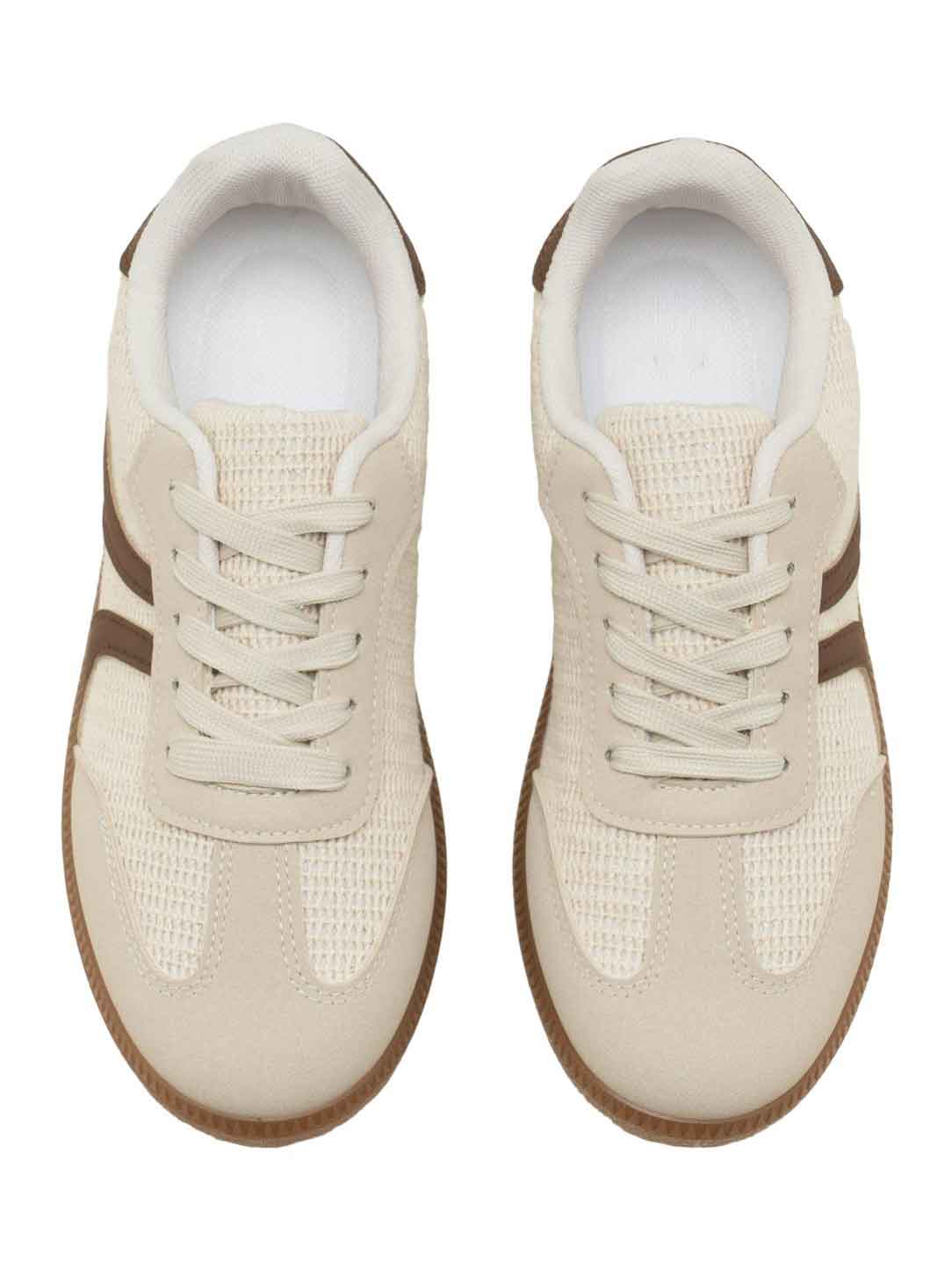 Elmia - Strukturvævet sneakers med farvet sål